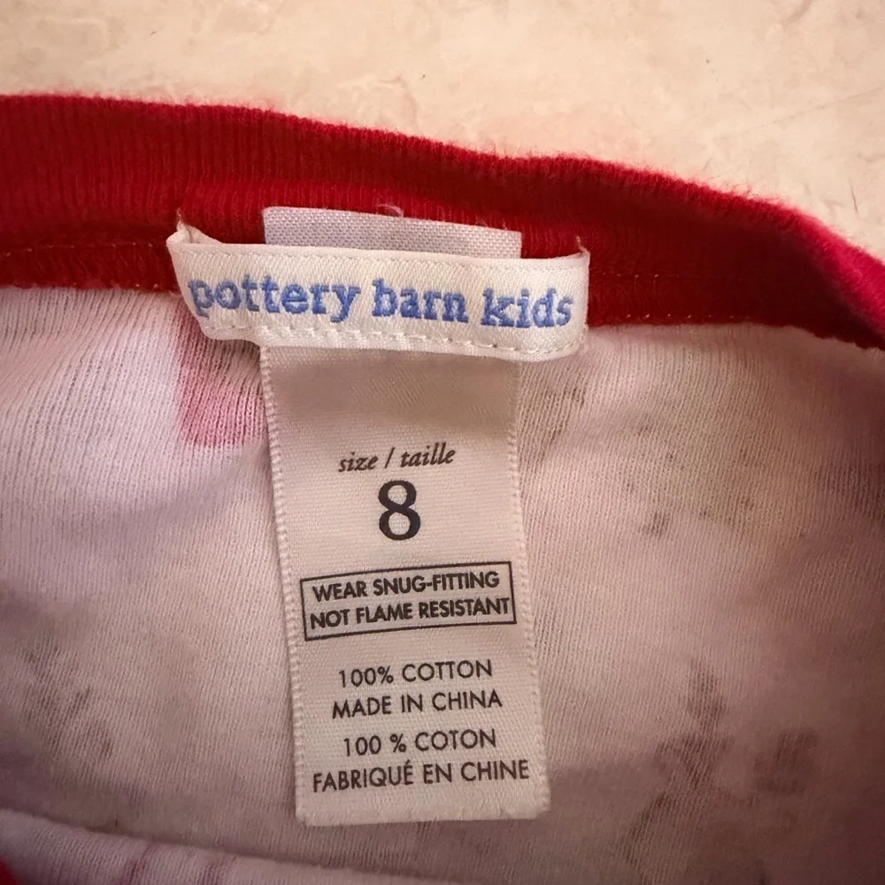 Pottery Barn Kids Pajama Set Size 8 Boys Girls Unisex Christmas Holiday